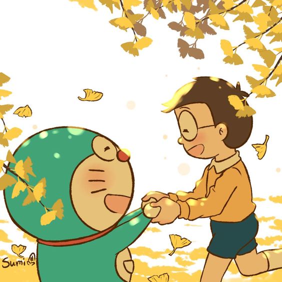 Hình nền Doremon và Nobita bắt tay nhau